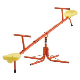 VEVOR Kids Seesaw, 100 lbs Load Capacity per Seat, Sit and Spin Teeter Totter with 4-prong Support Legs, Kids Outdoor Playground Equipment