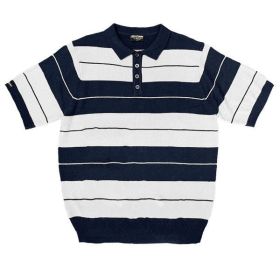 Charlie Brown Shirt Short Sleeve Polo (Color: NAVY WHITE, size: 2XL)