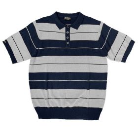 Charlie Brown Shirt Short Sleeve Polo (Color: navy grey, size: XL)