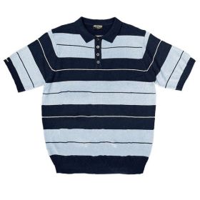 Charlie Brown Shirt Short Sleeve Polo (Color: NAVY SKY, size: 5XL)