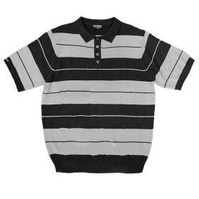 Charlie Brown Shirt Short Sleeve Polo (Color: BLACK GREY, size: 3XL)