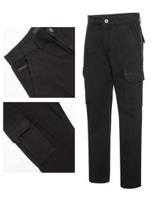 Men's Cargo Pants (Color: Black, size: 30)