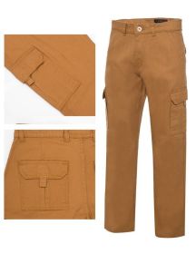 Men's Cargo Pants (Color: Khaki, size: 38)