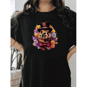 Casual Women's Cotton T-Shirt with Bow Detail - Trendy and Comfortable for Every Season (Style: 144)